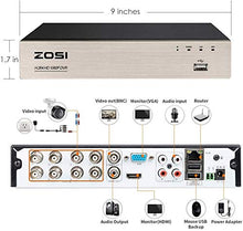 Load image into Gallery viewer, ZOSI 8CH 1080P Surveillance DVR recorders with 2TB Hard Drive for Home Security System Supports 4-in-1 HD-TVI CVI CVBS AHD 960H Security Cameras, Motion Detection (Renewed)
