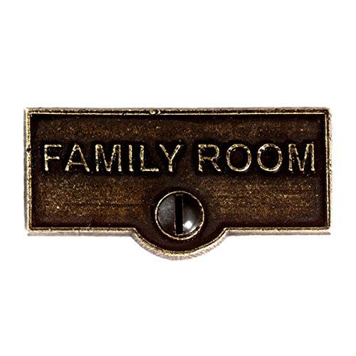 Switch Plate Tags FAMILY ROOM Name Signs Labels Cast Brass | Renovator's Supply