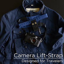 Load image into Gallery viewer, PONTE Camera Lift-Strap, Design for Travelers, Canvas, Midnight Blue
