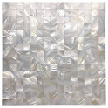 Load image into Gallery viewer, Art3d Mother of Pearl Mosaic Tile for Kitchen Backsplash/Bathroom/Shower Wall, 12&quot; X 12&quot; White Mini Square, Seamless

