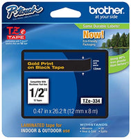 Brother Genuine P-touch TZE-334 Tape, 1/2