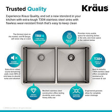 Load image into Gallery viewer, Kraus Standart PRO 33-inch 16 Gauge Undermount 50/50 Double Bowl Stainless Steel Kitchen Sink, KHU102-33
