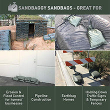 Load image into Gallery viewer, Sandbaggy - Empty Poly Sandbags W/UV Protection - Size: 14&quot; x 26&quot; - Color: Green - Military Grade (30 Bags)
