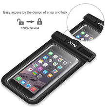 Load image into Gallery viewer, JOTO Universal Waterproof Pouch Cellphone Dry Bag Case for iPhone 13 Pro Max Mini, 12 11 Pro Max Xs Max XR X 8 7 6S Plus SE, Galaxy S20 S20+ S10 Plus S10e /Note 10+ 9, Pixel 4 XL up to 7&quot; -Black
