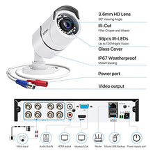 Load image into Gallery viewer, ZOSI 5MP Lite Home Security Camera System Outdoor,H.265+ 8Channel CCTV DVR and 4PCS 1920TVL 1080p Weatherproof Surveillance Cameras,120ft Night Vision,Motion Alert,Remote Access,No Hard Drive
