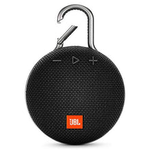 Load image into Gallery viewer, JBL Clip 3 Portable IPX7 Waterproof Wireless Bluetooth Speaker with Built-in Carabiner, Noise-Canceling Speakerphone and Microphone, Black (Renewed)
