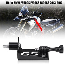 Load image into Gallery viewer, KIMISS Motorcycle Camera Stand, for BMW F650GS F700GS F800GS 2013-2017, Front Motion Camera Stand Bracket Holder (Black)
