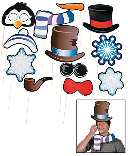 Snowman & Penguin Photo Stick Props (12 Pack) 7