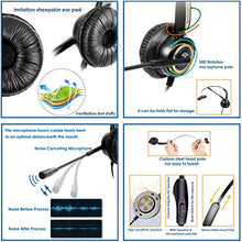 Load image into Gallery viewer, Volume and Mute Switch Headset Office Monaural Headset with Microphone RJ9 Plug for Cisco IP Phones 794X 796X 797X 69XX Series and 8811,8841,8851,8861,8941,8945,8961,9951,9971 etc
