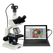 Load image into Gallery viewer, OMAX 40X-2000X Digital Lab Trinocular Compound LED Microscope with 1.3MP Digital Camera and Double Layer Mechanical Stage
