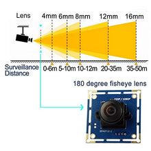 Load image into Gallery viewer, 180degree Fisheye Lens 1080p Wide Angle Pc Web USB Camera.USB Camera Module for Android Windows .Cam Module Ir.
