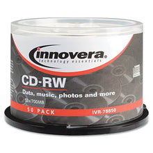 Load image into Gallery viewer, Innovera 78850 CD-RW Discs Rewritable 700MB/80min 12x Spindle Silver 50/Pack
