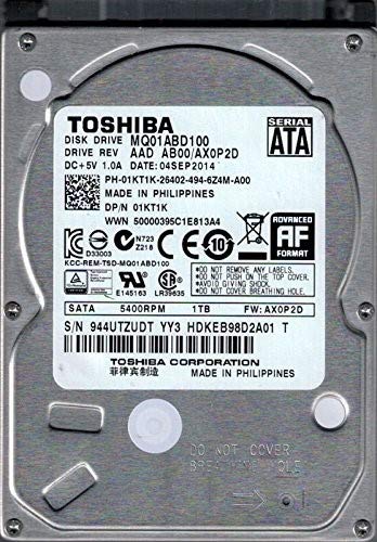 Toshiba MQ01ABD100 1TB AAD AB00/AX0P2D