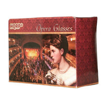 Load image into Gallery viewer, HQRP Opera Glasses Black with Gold Color Trim w/Built-in Extendable Handle in Gift Box
