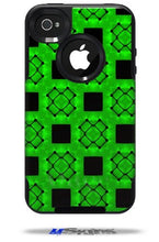 Load image into Gallery viewer, Criss Cross Green - Decal Style Vinyl Skin fits Otterbox Commuter iPhone4/4s Case - (CASE NOT INCLUDED)
