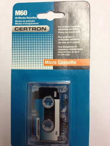 MC-60 Microcassette Tape, 60 Min Tape for Dictation Machines
