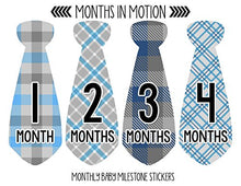 Load image into Gallery viewer, Baby Monthly Tie Stickers - Baby Milestone Stickers - Newborn Boy Stickers - Month Stickers for Baby Boy - Baby Boy Tie Stickers - Monthly Milestone Stickers
