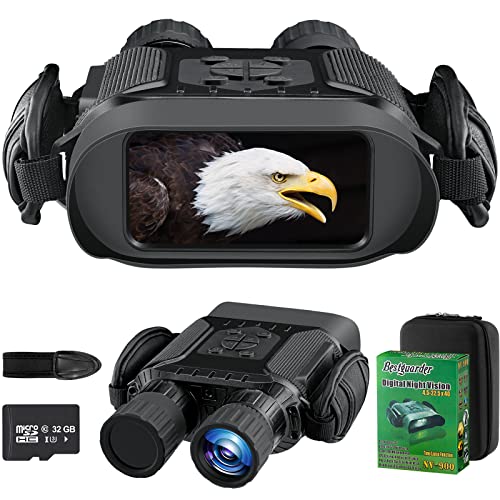 Bestguarder Night Vision Binoculars, 4.5-22.540 HD Digital Infrared Hunting Scope Record 5mp Photo & 1280720 Video with Sound by 4Display Up to 400m/1300ft-Upgrade Version