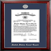 Campus Images CGCCL00211x14 Coast Guard Certificate Classic Frame with Silver Medallion, 11