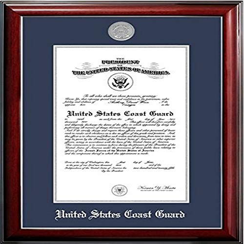 Campus Images CGCCL0028.5x11 Coast Guard Certificate Classic Frame with Silver Medallion, 8.5