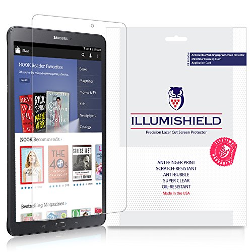 iLLumiShield Screen Protector Compatible with Samsung Galaxy Tab E Nook 9.6 (2-Pack) Clear HD Shield Anti-Bubble and Anti-Fingerprint PET Film