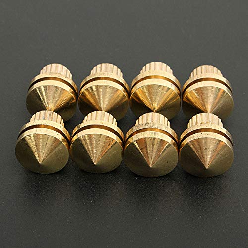 CocinaCo 8pcs HiFi M8 Copper Speaker Suspension Spikes Isolation Stands Feet Pads Base