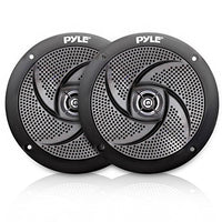 Pyle Marine Speakers - 5.25 Inch Low Profile Slim Style Waterproof Wakeboard Tower and Weather Resistant Outdoor Audio Stereo Sound System with 180 Watt Power - 1 Pair in Black (PLMRS5B) , White