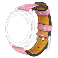 ECSEM Band Compatible with Garmin Vivomove HR Bands Replacement Sewn Leather Watch Straps Accessories Wristband Colorful Sports Bracelet for Garmin Vivoactive 3/Forerunner 645/Vivomove 3/Venu (Pink)