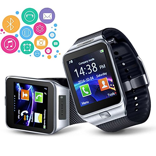 Indigi 2-in-1 Interconvertible GSM + Bluetooth Smart Watch and Phone Unlocked! (Silver)