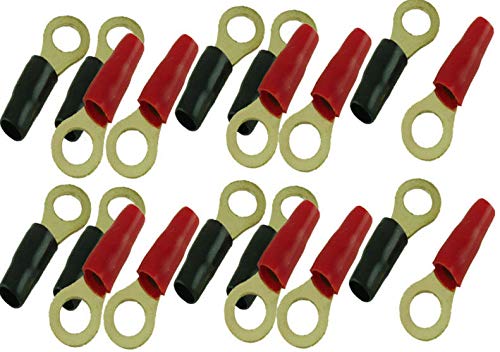 (20) Wire Ring Terminal Gold 4 AWG Gauge 3/8
