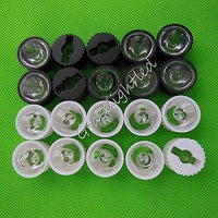 Kamas tools - 10pcs 5/8 / 15/30 / 60/90 / 120/45 / Degree 20mm led Len For 1W 3W 5W Hight Power LED with holder DIY - (Body Color: White Case 60Degree)