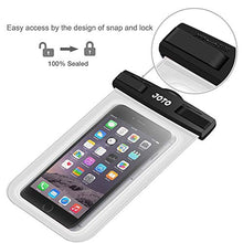 Load image into Gallery viewer, JOTO Universal Waterproof Pouch Cellphone Dry Bag Case for iPhone 13 Pro Max Mini, 12 11 Pro Max Xs Max XR X 8 7 6S Plus SE, Galaxy S20 S20+ S10 Plus S10e /Note 10+ 9, Pixel 4 XL up to 7&quot; -Clear

