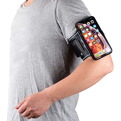 iPhone XS Max sports armband, 180 Rotative Holster, Open Face armband Ideal for Fitness Apps. Hybrid hard case cover with sport armband combo, for Sports Jogging Exercise Fitness (iPhone XS Max)
