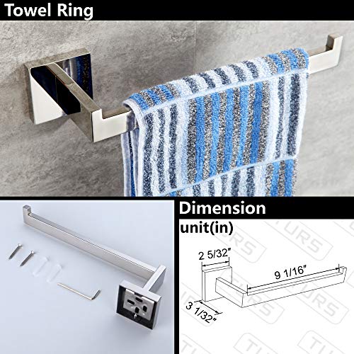 Toilet Paper Holder, Toilet Paper Holder Wall Mount with 4 Hooks , Modern  SUS 304 Stainless Steel Bathroom Toilet Paper Roll Holder 