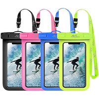 MoKo Waterproof Phone Pouch Holder [4 Pack], Underwater Phone Case Bag with Lanyard Compatible with iPhone 14131211ProMaxX/Xr/Xs Max/SE 3, Samsung S21/S10/S9