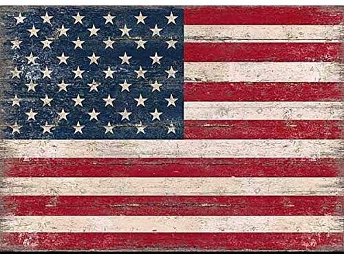 American Flag Wood 7x5 Box Sign by Sixtrees -