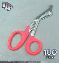 Load image into Gallery viewer, 100 PCS Of Paramedic Utility Bandage Shear Scissor 7.25&quot; Pink Handle DDP Instruments
