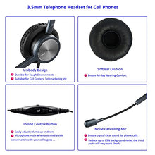 Load image into Gallery viewer, 3.5mm Cell Phone Headset with Noise Cancelling Microphone Compatible with Computer PC, Laptops, iPhone Huawei Xiaomi Samsung ZTE BlackBerry Smartphones
