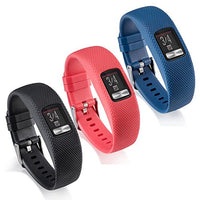 Compatible for Garmin Vivofit 4 Band, Newest Silicone Replacement WatchBand Strap Band Wristband for Garmin Vivofit 4(No Tracker? (3Pcs,001, Small)