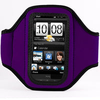 Quality PURPLE Samsung Droid Charge 4G Armband with Sweat Resistant lining for Samsung Droid Charge 4G Android Phone (Verizon) + Live Laugh Love VanGoddy Wrist Band!!!
