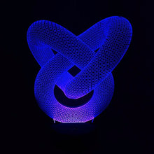 Load image into Gallery viewer, Love Knot Abstract Circle Spiral 3D Bulbing Night Light Magic Shape Illusions 7Colors Change Decor Lamp
