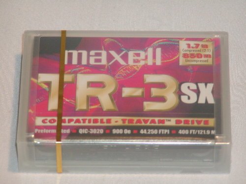 Maxell Travan TR-3 SX Tape, 850MB/ 1.7GB - 5 Pack New & Factory Sealed