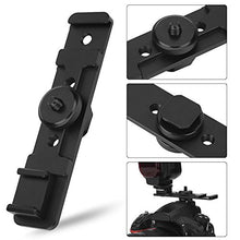 Load image into Gallery viewer, Acouto Aluminum Alloy Camera Dual Hot Shoe Extension Bar, Flash/Microphone Mount Bracket Photography Accessory
