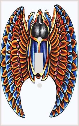 Egyptian Winged Scarab Switchplate - Switch Plate Cover