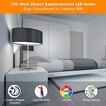 Load image into Gallery viewer, HueLiv 12Pack A19 LED Light Bulbs 100 Watt Equivalent 5000K Daylight White, No Flicker E26 Medium Screw Base Bulbs, 1100Lumens, Non Dimmable
