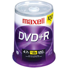 Load image into Gallery viewer, 1 - 4.7GB DVD+Rs (100-ct spindle), 4.7GB , 120 min , 639016 by Maxell
