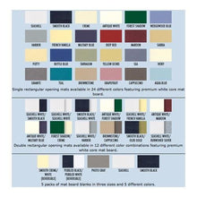 Load image into Gallery viewer, Logan Graphic Products, Inc. Palettes Pre-Cut Mats Double Rectangle Seashell White/Silver 11 in. x 14 in.
