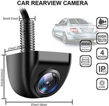 Load image into Gallery viewer, Backup Camera for Car IP69K Waterproof Rear View Camera 170 Super Wide Angle Vehicle Reverse Camera HD Night Vision Universal Car Camera for Truck SUV RV Van (Black)
