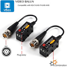 Load image into Gallery viewer, VIMVIP 1080P AHD/HD-CVI/TVI/CVBS Passive HD Video Balun Transmitter 4 Pairs (UTP Up to 350M-600M)
