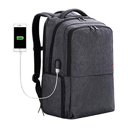 SLOTRA Lunch Backpack,17-Inch Laptop Backpack with Lunch Box USB Charging  Port,2 in 1 Lunch and Laptop Bag for Travel Business Commute Large Capacity